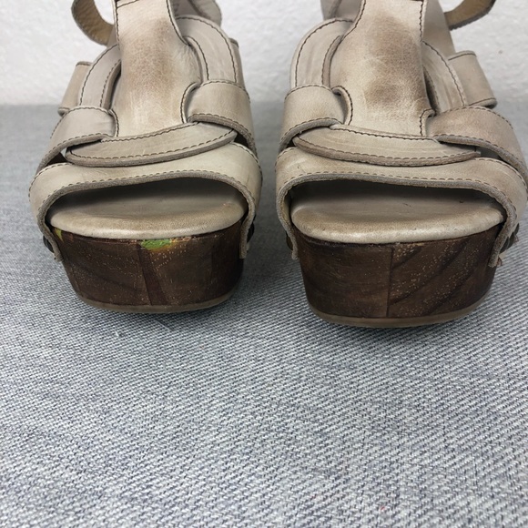 BED STU Melissa Sandal Chunky Wooden Platform Heel - Picture 5 of 7